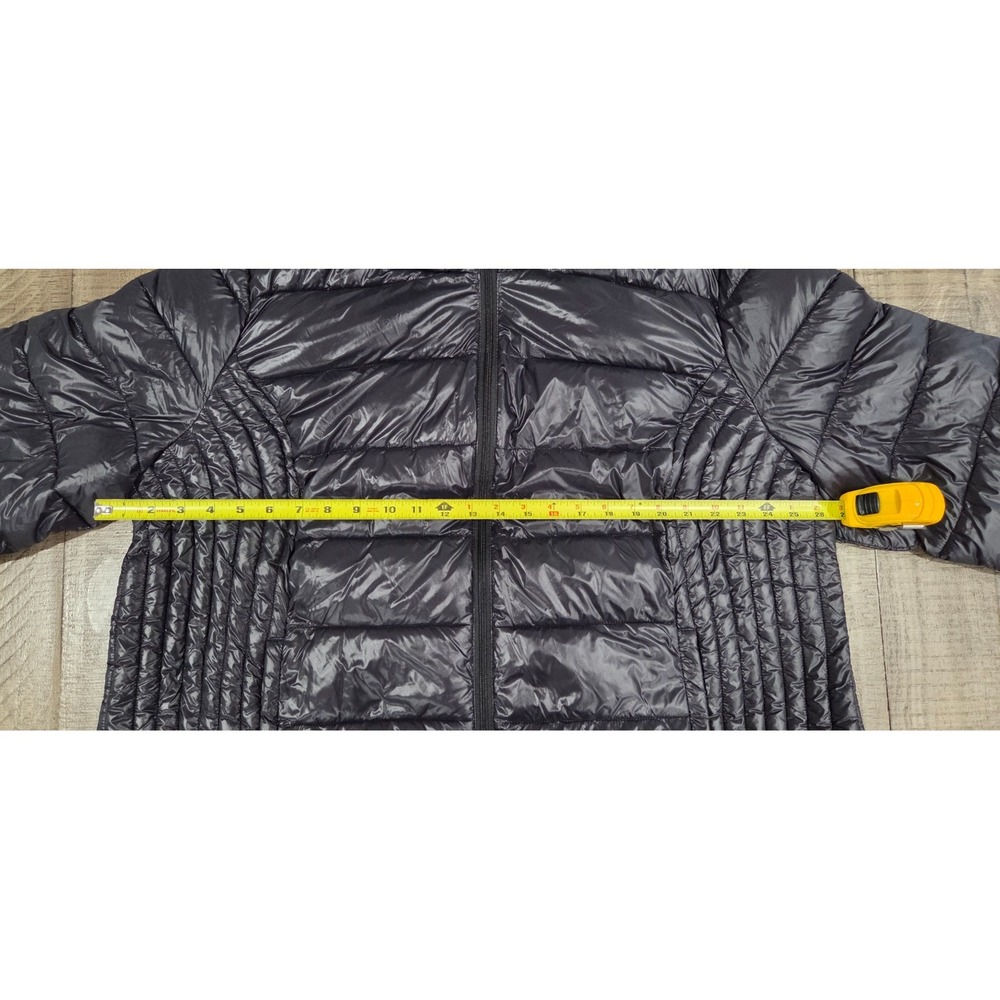 Woman Within Packable Black Puffer Jacket 2XL Plus Hooded Lightweight 29-1533-8 - Picture 8 of 9